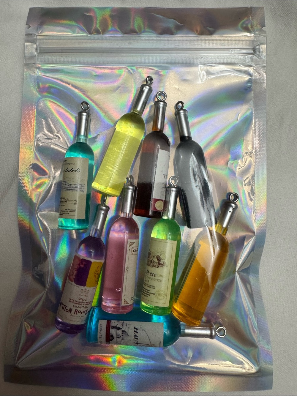 Assorted Wine Bottle Charms - Multi-Color